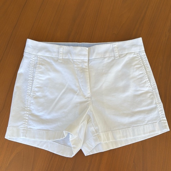 J.Crew cotton blend white shorts size 4 EUC - Picture 1 of 11